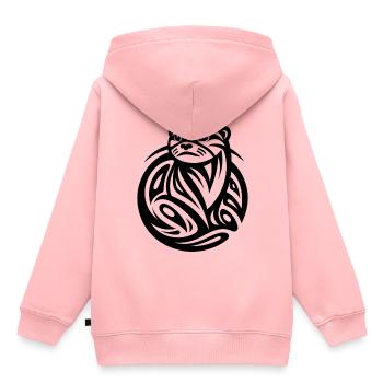 Otter Ureinwohner Amerikanisches Tierkreiszeichen - Kinder Premium Organic Hoodie - Rosa - Hinten - AI Model Kid Female (0cm)