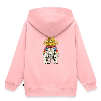 Bouddhisme Dieu Bodhisattva Samantabhadra - Sweat Premium à capuche enfant bio - rose - Dos - AI Model Kid Female (0cm)