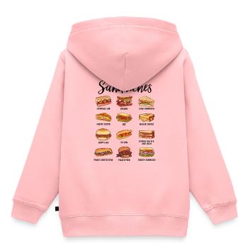 De délicieux sandwichs - Sweat Premium à capuche enfant bio - rose - Dos - AI Model Kid Female (0cm)