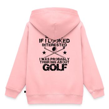 golf golf - Sweat Premium à capuche enfant bio - rose - Dos - AI Model Kid Female (0cm)