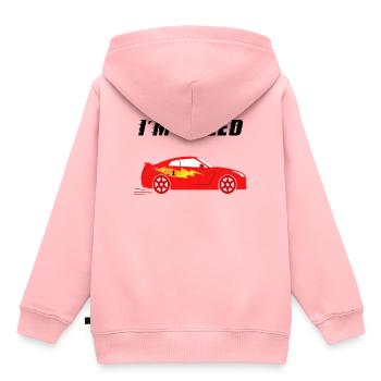 Voiture de sport - Speed Red, pour les enfants - Sweat Premium à capuche enfant bio - rose - Dos - AI Model Kid Female (0cm)