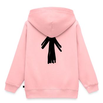 Pfeil - Kinder Premium Organic Hoodie - Rosa - Hinten - AI Model Kid Female (0cm)