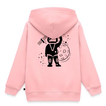 Astronaut - Space Cosmos Space Shuttle Universe - Kids Premium Organic Hoodie - rose - Back - AI Model Kid Female (0cm)