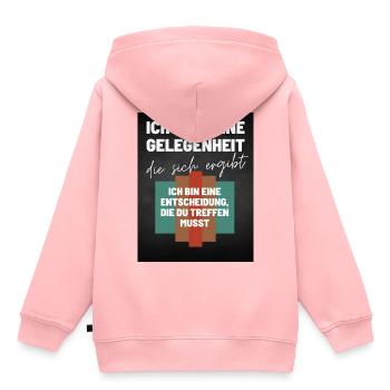 Das Ich Bin eine Entscheidung Keine Option - Kinder Premium Organic Hoodie - Rosa - Hinten - AI Model Kid Female (0cm)