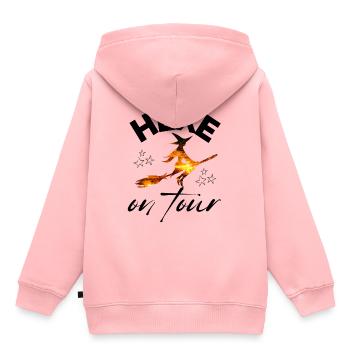 HEXE on tour HEXEN hexen - Kinder Premium Organic Hoodie - Rosa - Hinten - AI Model Kid Female (0cm)