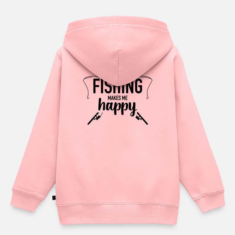 pêche - Sweat Premium à capuche enfant bio - rose