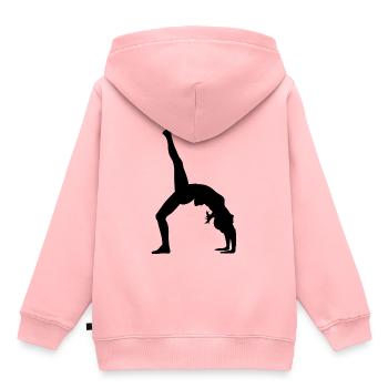 Gymnastik Tänzerin - Kinder Premium Organic Hoodie - Rosa - Hinten - AI Model Kid Female (0cm)