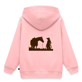 Western girl - Kids Premium Organic Hoodie - rose - Back - AI Model Kid Female (0cm)