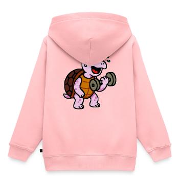 Pink turtle pink girl - Kids Premium Organic Hoodie - rose - Back - AI Model Kid Female (0cm)