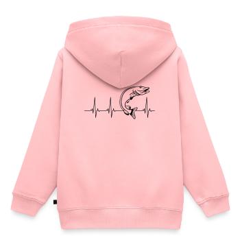 brochet - Sweat Premium à capuche enfant bio - rose - Dos - AI Model Kid Female (0cm)