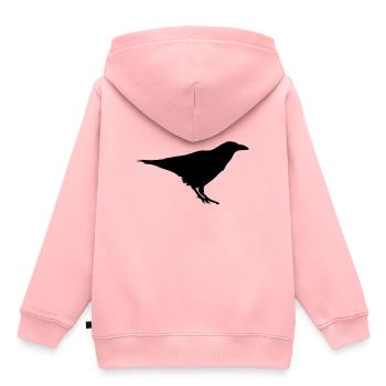 Rabe - Kinder Premium Organic Hoodie - Rosa - Hinten - AI Model Kid Female (0cm)