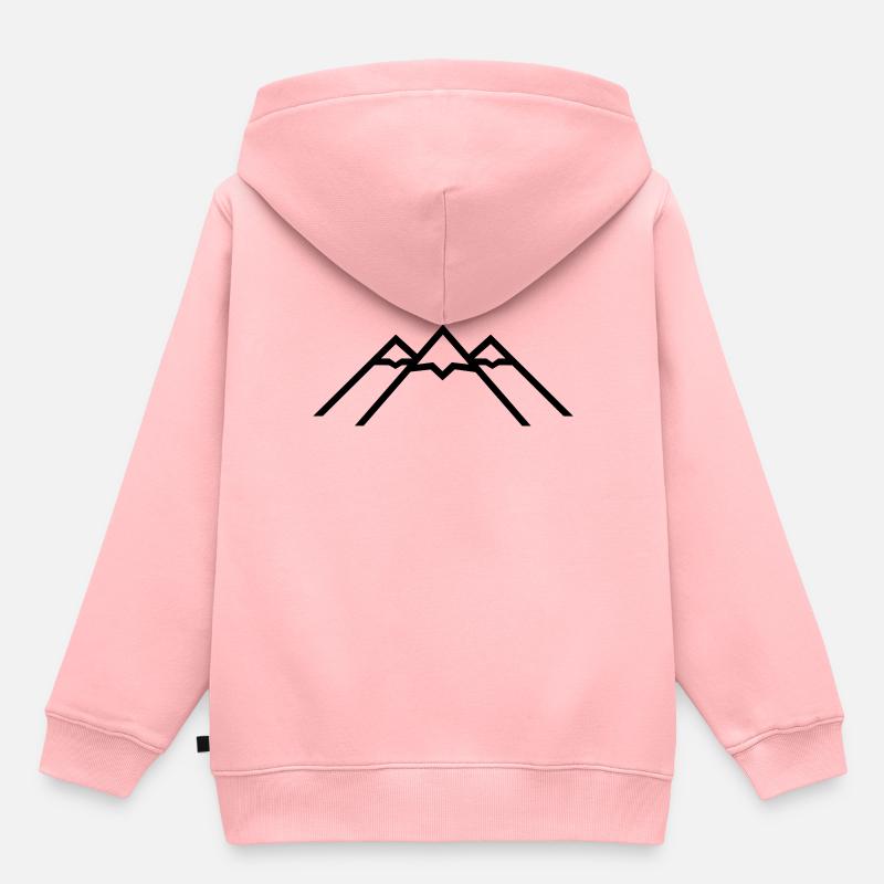 Montagne - Sweat Premium à capuche enfant bio - rose