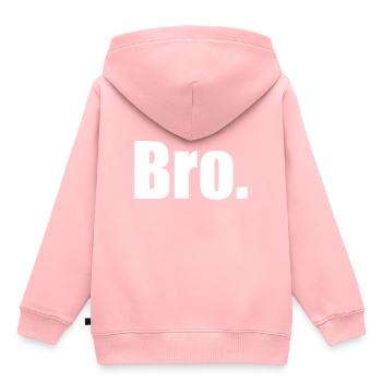Bro - Sweat Premium à capuche enfant bio - rose - Dos - AI Model Kid Female (0cm)