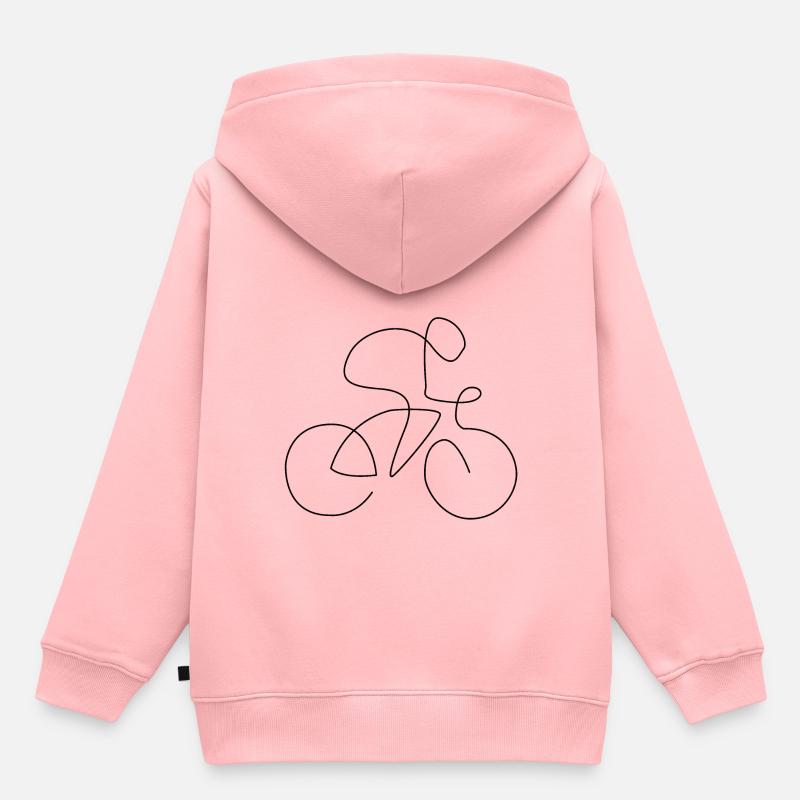 Vélo - Sweat Premium à capuche enfant bio - rose