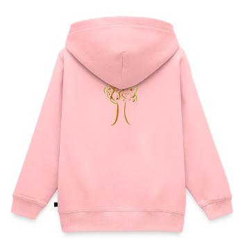 Baum - Kinder Premium Organic Hoodie - Rosa - Hinten - AI Model Kid Female (0cm)