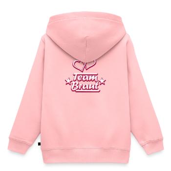 Team Braut - Kinder Premium Organic Hoodie - Rosa - Hinten - AI Model Kid Female (0cm)