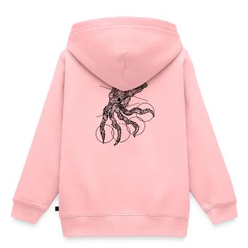 calamar - Sweat Premium à capuche enfant bio - rose - Dos - AI Model Kid Female (0cm)