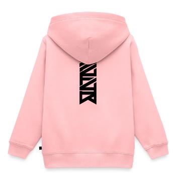 MVIVB LOGO 1 NOIR - Sweat Premium à capuche enfant bio - rose - Dos - AI Model Kid Female (0cm)