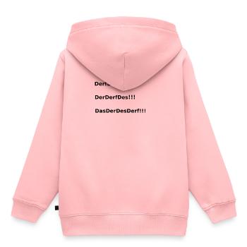 DerfDerDes? Witzige Fränkische Geschenkidee - Kinder Premium Organic Hoodie - Rosa - Hinten - AI Model Kid Female (0cm)