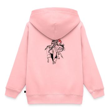 Ritter - Kreuzritter - Ritterschild - Schwert - Kinder Premium Organic Hoodie - Rosa - Hinten - AI Model Kid Female (0cm)