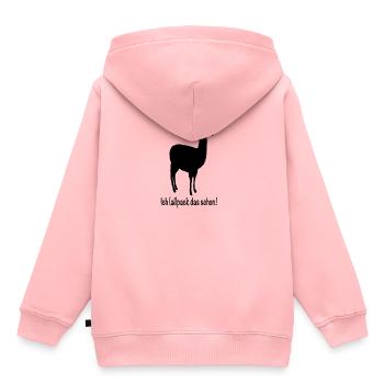 Paquet d'alpaga - Sweat Premium à capuche enfant bio - rose - Dos - AI Model Kid Female (0cm)