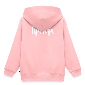tipitopi random tip top klasse gut spruch geschenk - Kinder Premium Organic Hoodie - Rosa - Hinten - AI Model Kid Female (0cm)