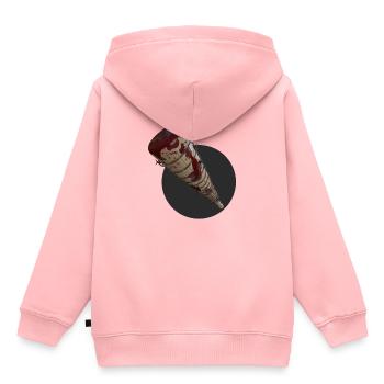 Baseballschläger mit Stacheldraht - Kinder Premium Organic Hoodie - Rosa - Hinten - AI Model Kid Female (0cm)