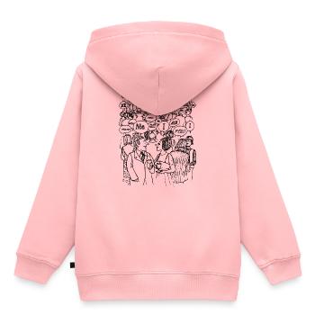 Unsere Narzisstische Gesellschaft - Kinder Premium Organic Hoodie - Rosa - Hinten - AI Model Kid Female (0cm)