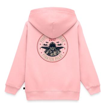 Fight From Above - Kinder Premium Organic Hoodie - Rosa - Hinten - AI Model Kid Female (0cm)
