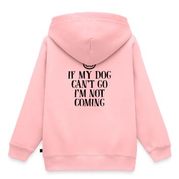 Chien amoureux de chien - Sweat Premium à capuche enfant bio - rose - Dos - AI Model Kid Female (0cm)