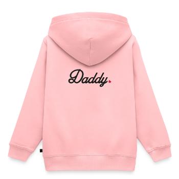 Für Väter und zukünftige Väter - Kinder Premium Organic Hoodie - Rosa - Hinten - AI Model Kid Female (0cm)