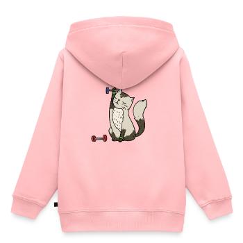 Cat in sport - Kids Premium Organic Hoodie - rose - Back - AI Model Kid Female (0cm)