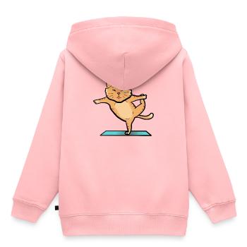Cat in sport - Kids Premium Organic Hoodie - rose - Back - AI Model Kid Female (0cm)