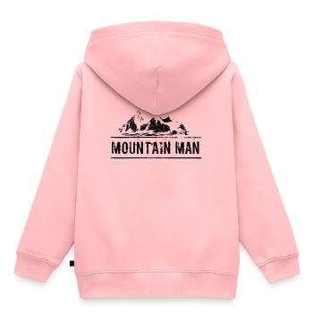 Mountain Man Sommets attaquants montagne amoureux de la nature - Sweat Premium à capuche enfant bio - rose - Dos - AI Model Kid Female (0cm)