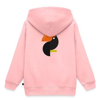 Tucan - Sweat Premium à capuche enfant bio - rose - Dos - AI Model Kid Female (0cm)