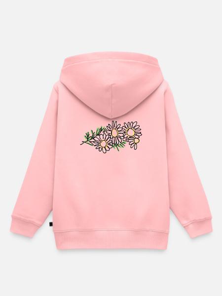 camomille - Sweat Premium à capuche enfant bio - rose