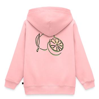lime - Kids Premium Organic Hoodie - rose - Back - AI Model Kid Female (0cm)