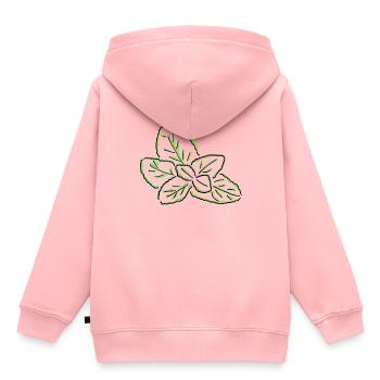 menthe poivrée - Sweat Premium à capuche enfant bio - rose - Dos - AI Model Kid Female (0cm)