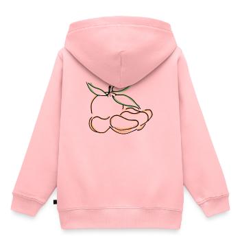 Mandarine - Kinder Premium Organic Hoodie - Rosa - Hinten - AI Model Kid Female (0cm)