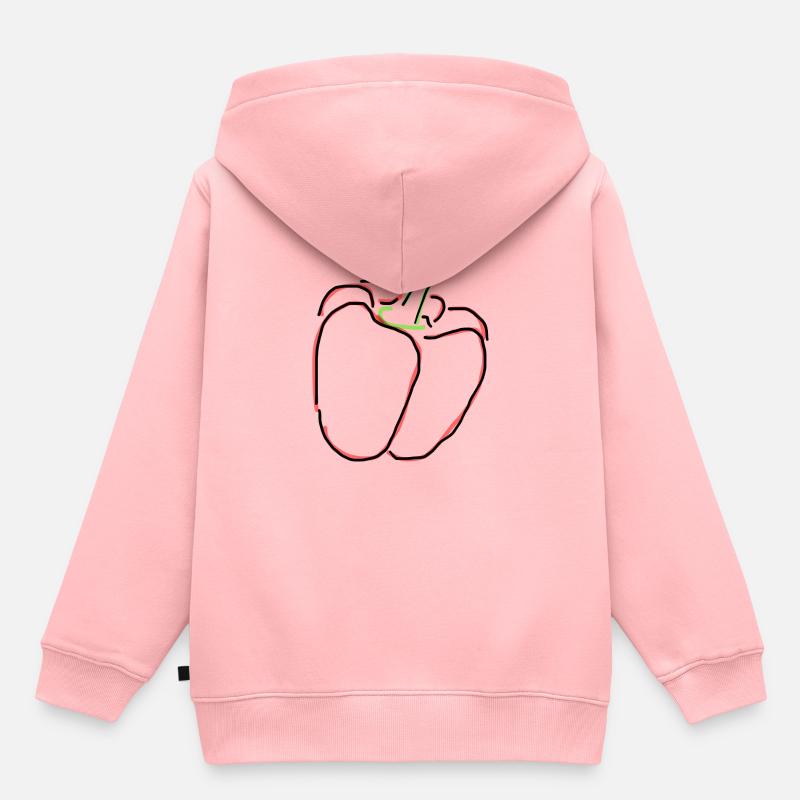 paprika - Sweat Premium à capuche enfant bio - rose