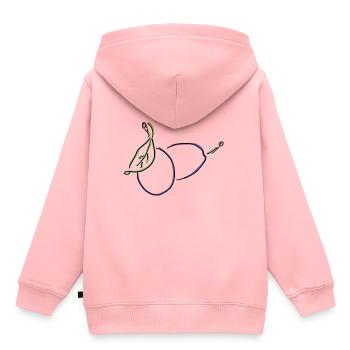 plum - Kids Premium Organic Hoodie - rose - Back - AI Model Kid Female (0cm)