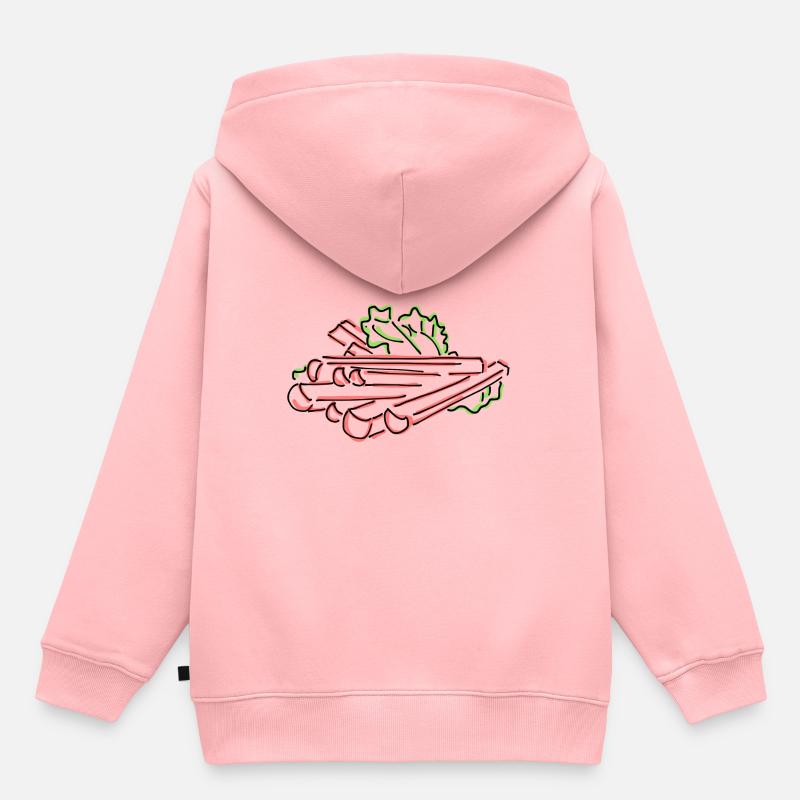 Rhubarbe - Sweat Premium à capuche enfant bio - rose