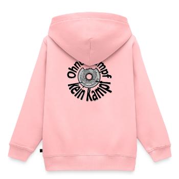 Ohne Mampf kein Kampf - Kinder Premium Organic Hoodie - Rosa - Hinten - AI Model Kid Female (0cm)