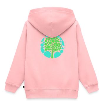 Optical illusion tree - Kids Premium Organic Hoodie - rose - Back - AI Model Kid Female (0cm)