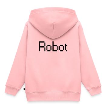Robot - Kinder Premium Organic Hoodie - Rosa - Hinten - AI Model Kid Female (0cm)