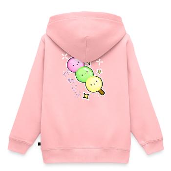 Kawaii Hanami Dango rice balls in red green yellow - Kids Premium Organic Hoodie - rose - Back - AI Model Kid Female (0cm)