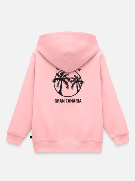 Canarische Eilanden Gran Canaria Palmbomen - Kinder Premium hoodie biologisch - roze