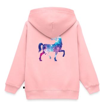 Galaxy licorne - Sweat Premium à capuche enfant bio - rose - Dos - AI Model Kid Female (0cm)