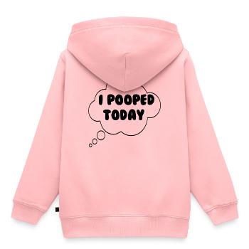 Funny Funny Funny Funny I pooped today Funny - Kids Premium Organic Hoodie - rose - Back - AI Model Kid Female (0cm)