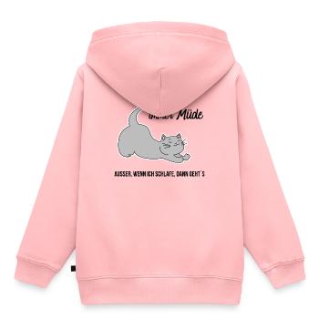 Katzen schlafen Katze Müde Schlaflos Geek Geschenk - Kinder Premium Organic Hoodie - Rosa - Hinten - AI Model Kid Female (0cm)